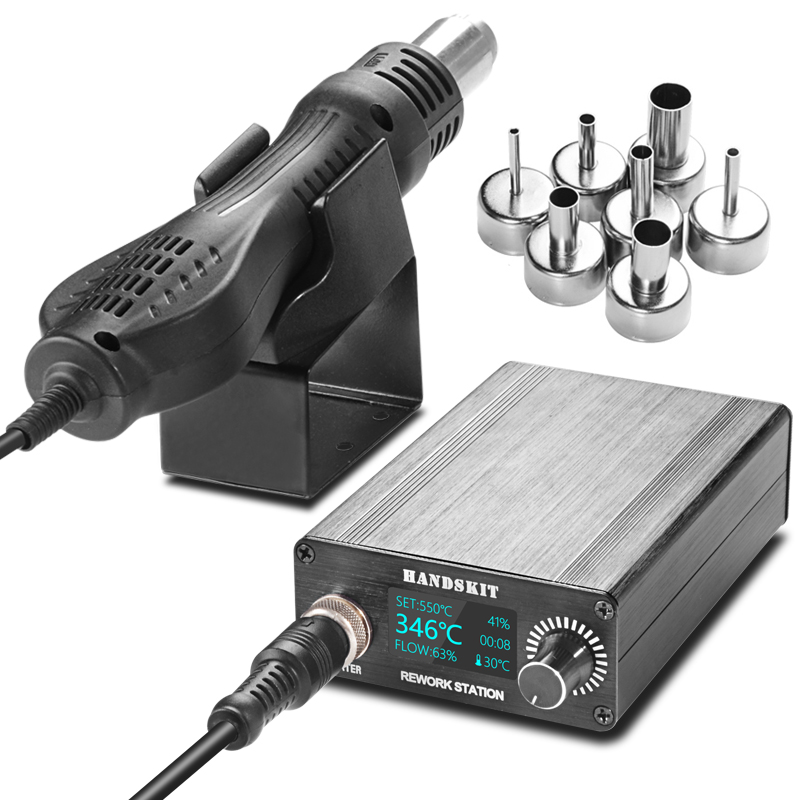 Hot Air Rework Station T12 - T12 pistolas de calor oled display