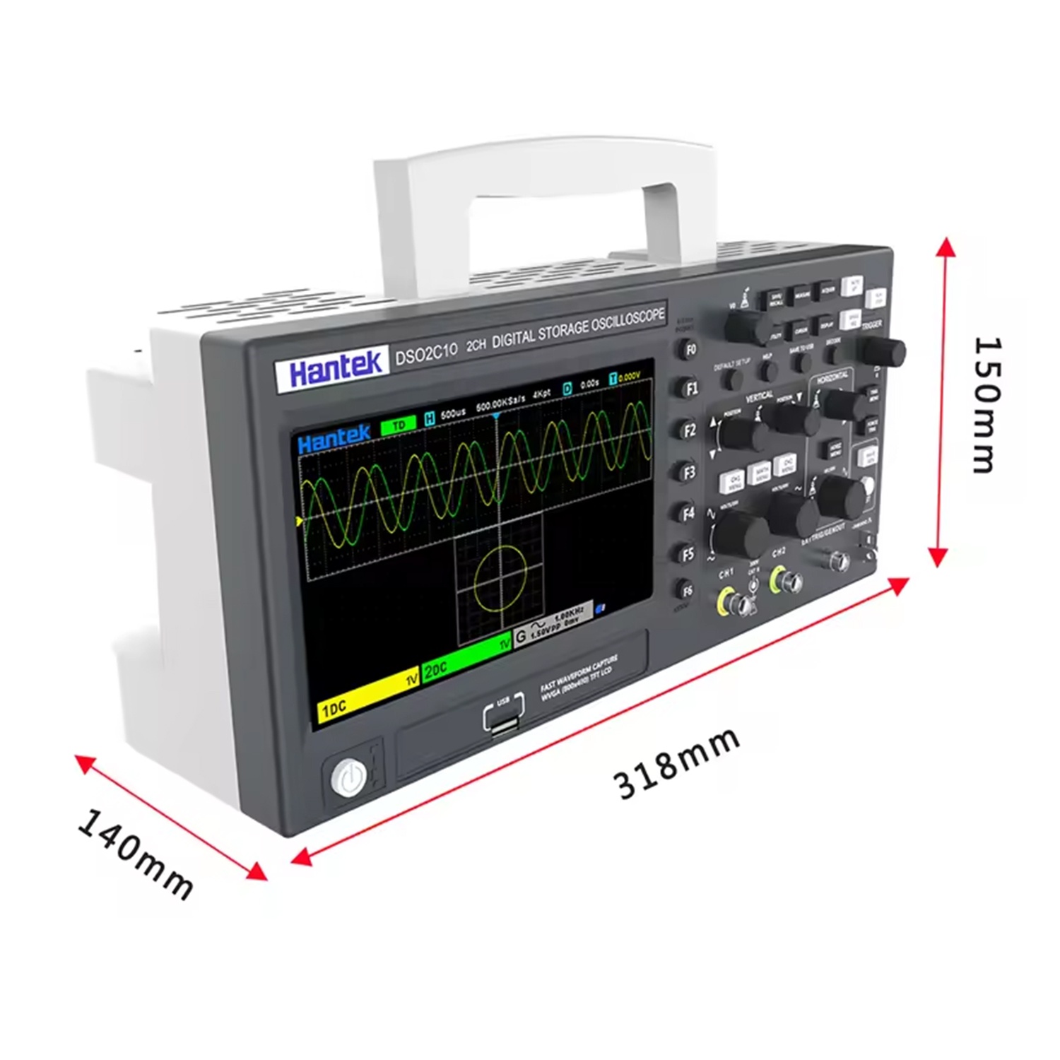 Osciloscópio Digital de Armaze - Digital Storage Oscilloscope 100Mhz avaliação e preço