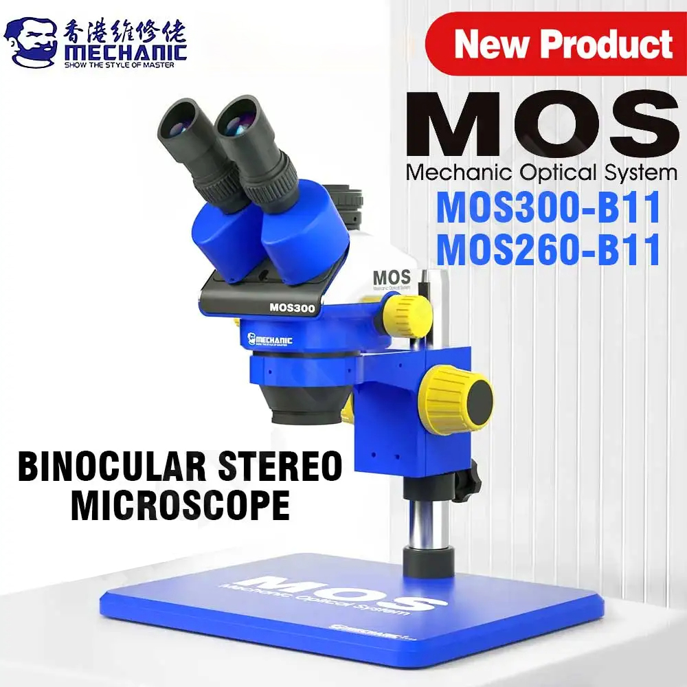 Mecânico MOS260-B11/MOS300-B11 - Stereo Trinocular Microscope Pcb avaliação e preço