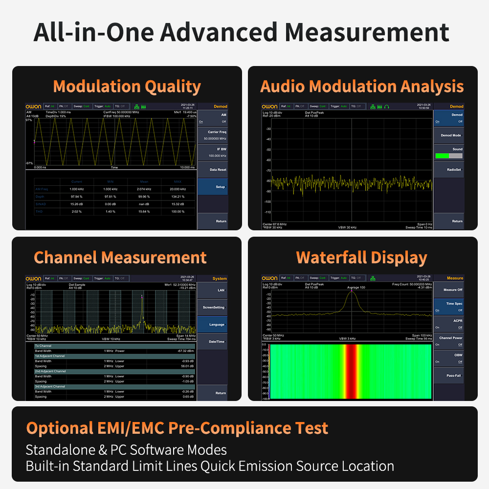 Analisador de Espectro OWON co - Signal Generator Spectrum Analyzer avaliação e preço